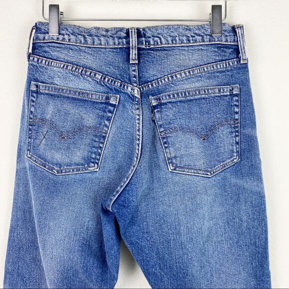 Levi's Made and Crafted Leather Embellished 501 Skinny Jeans - Picture 7 of 7